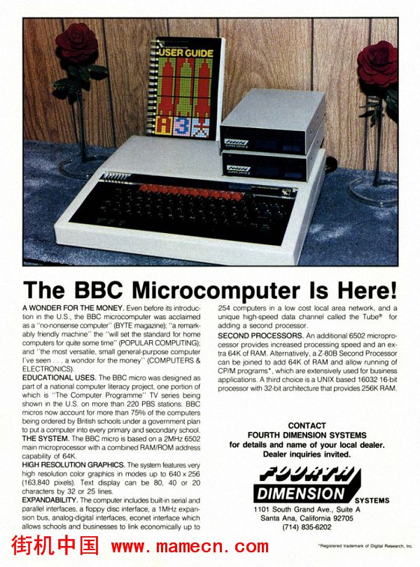 古董街机系统BBC Micro model B(US)美版街机游戏海报
