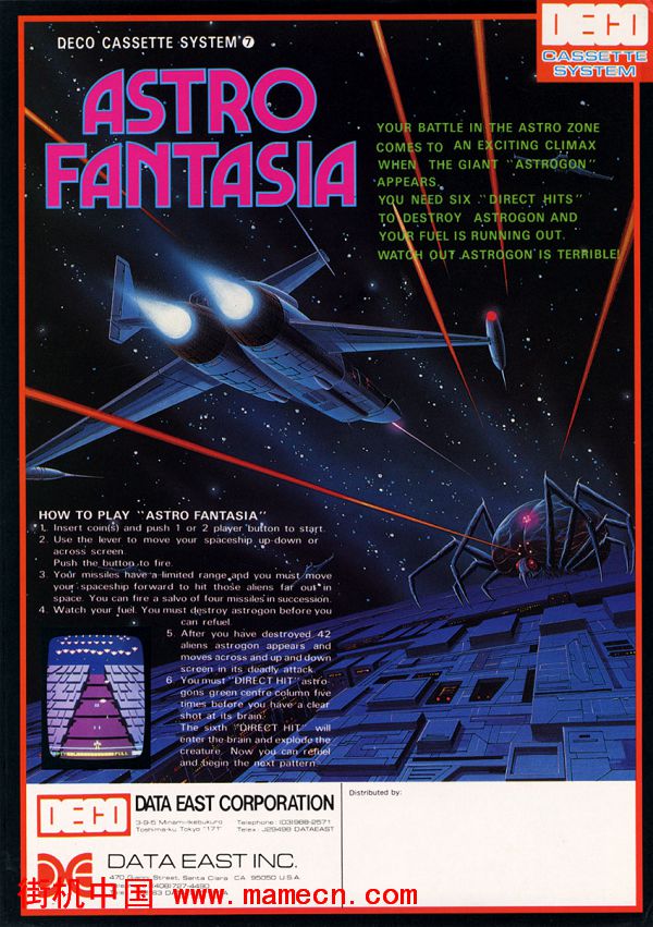 战机幻想曲Astro Fantasia街机游戏海报