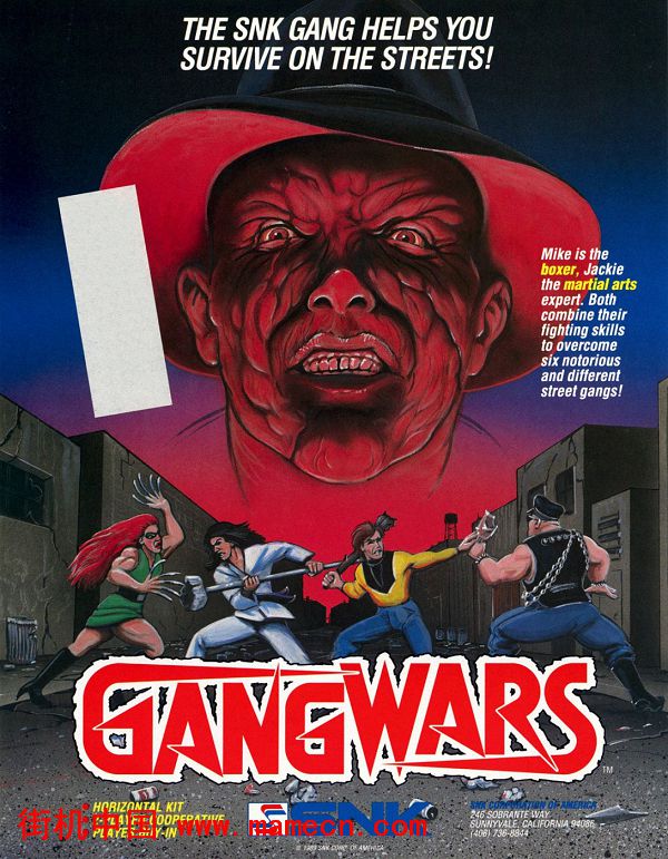 暴徒之战世界版Gang Wars(World)街机游戏海报
