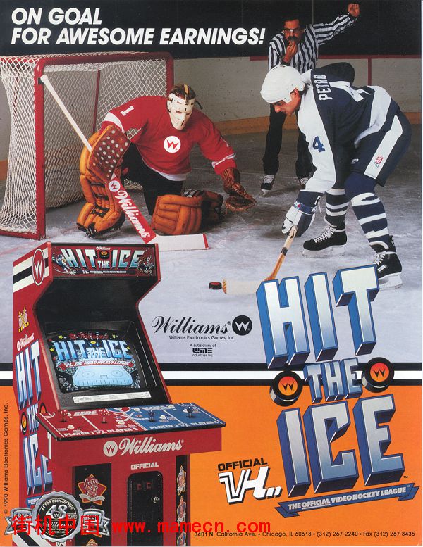 暴力冰上曲棍球Hit the Ice-The Video Hockey League街机游戏海报